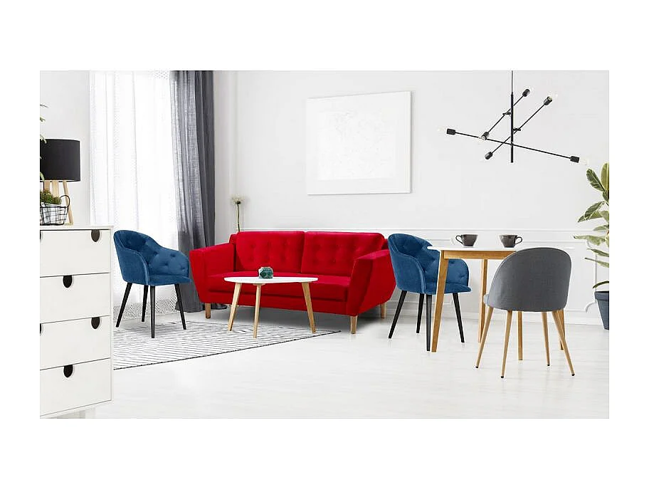 Canapé 3 places en microfibre rouge MELODY