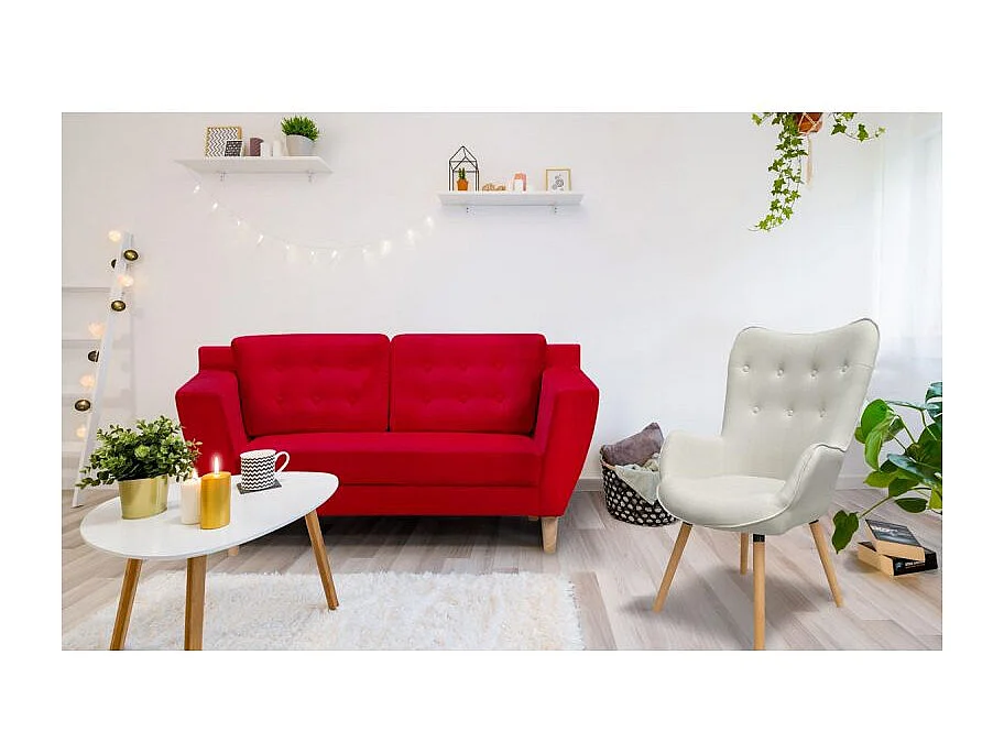 Canapé 2 Places "Melody" 151cm Rouge