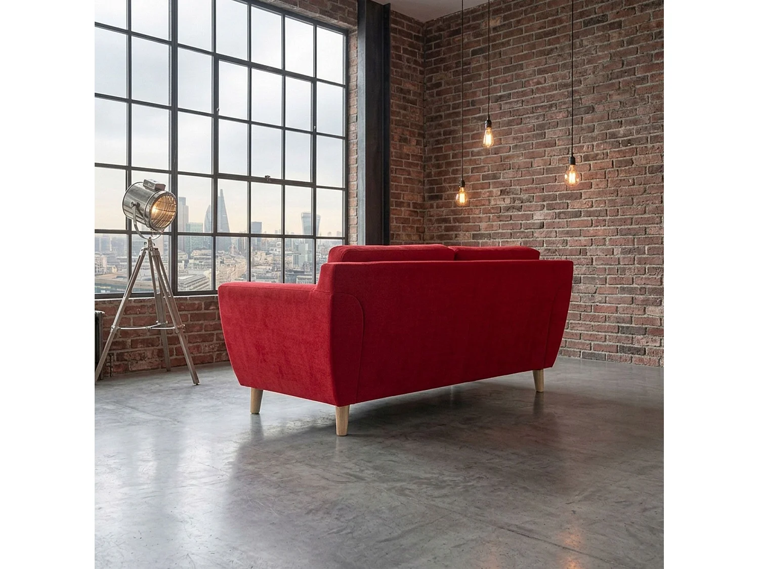 Canapé 2 Places "Melody" 151cm Rouge