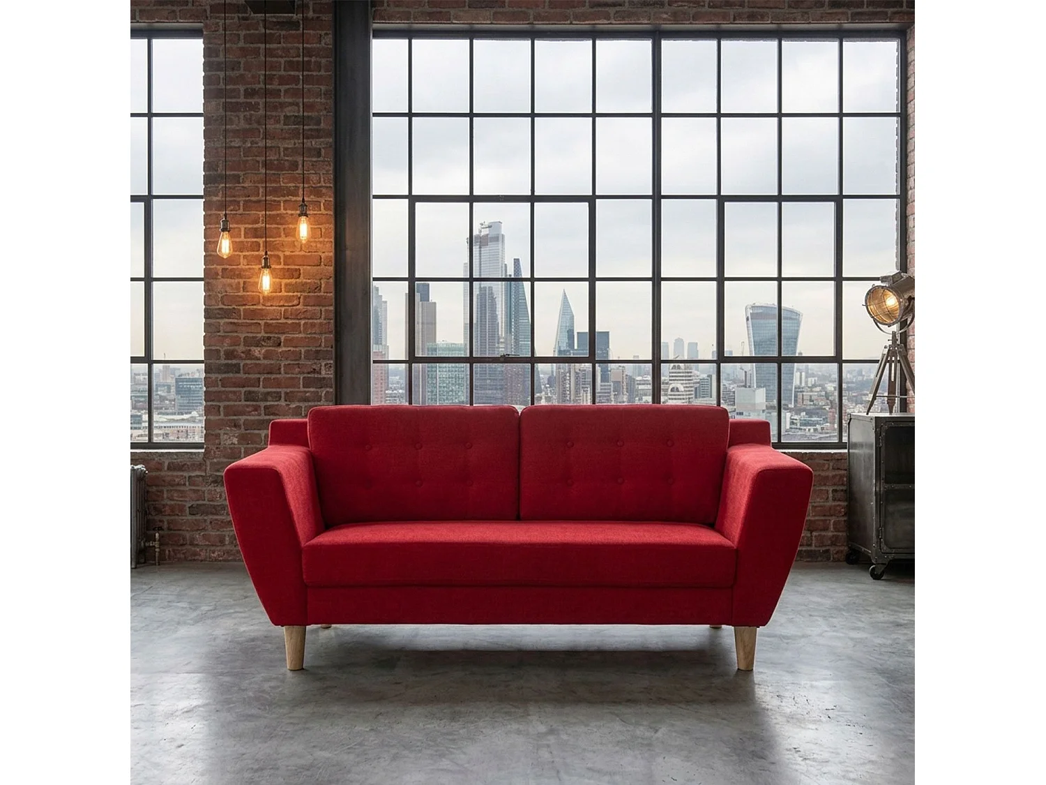 Canapé 2 Places "Melody" 151cm Rouge