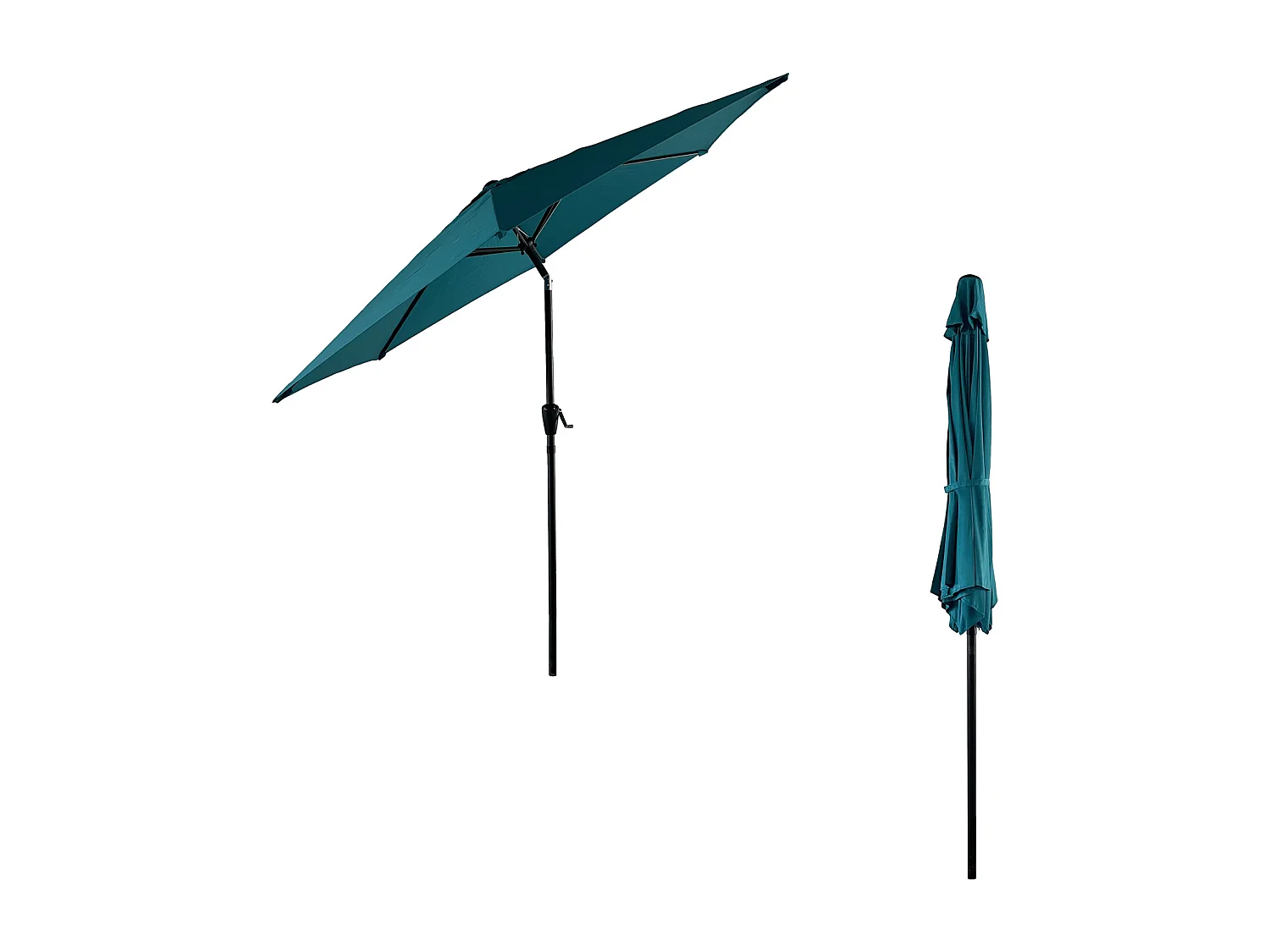 HAPUNA rechte ronde parasol 2,70m diameter blauw