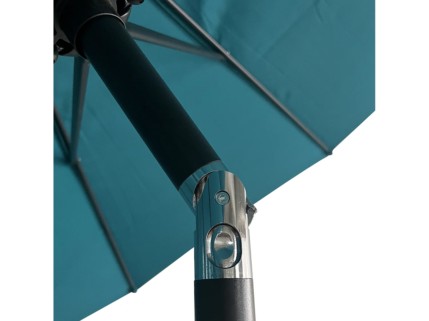 Gerader Sonnenschirm HAPUNA rund 3,30m Durchmesser blau