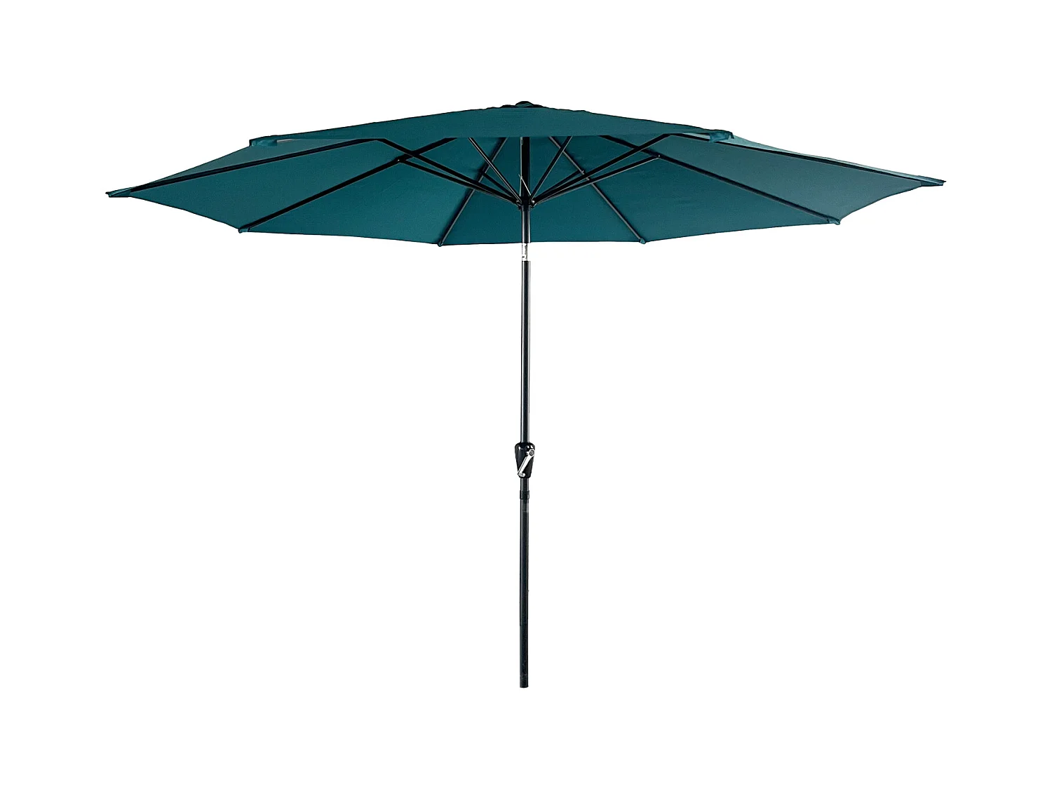 Parasol droit HAPUNA rond 3,30m de diamètre bleu - HAPPY GARDEN