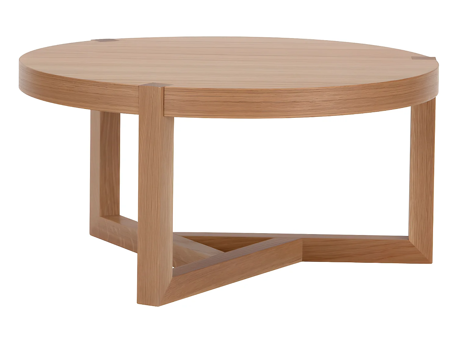 Table Basse Design "Brentwood" 82cm Chêne