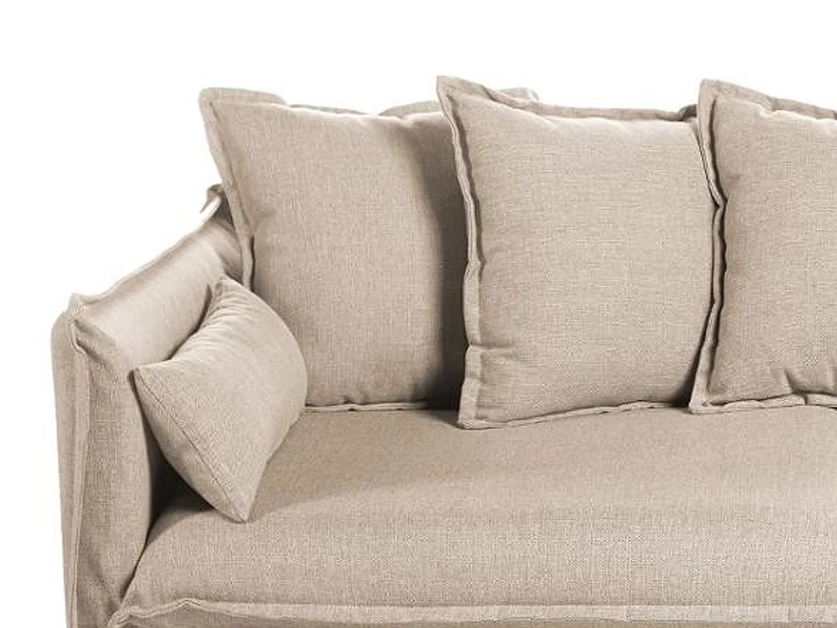 Canapé Lin 3 Places "Odilon" 210cm Beige