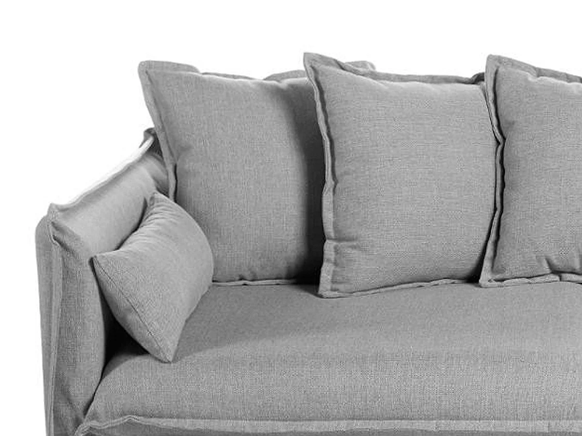 Canapé Lin 3 Places "Odilon" 210cm Gris Clair