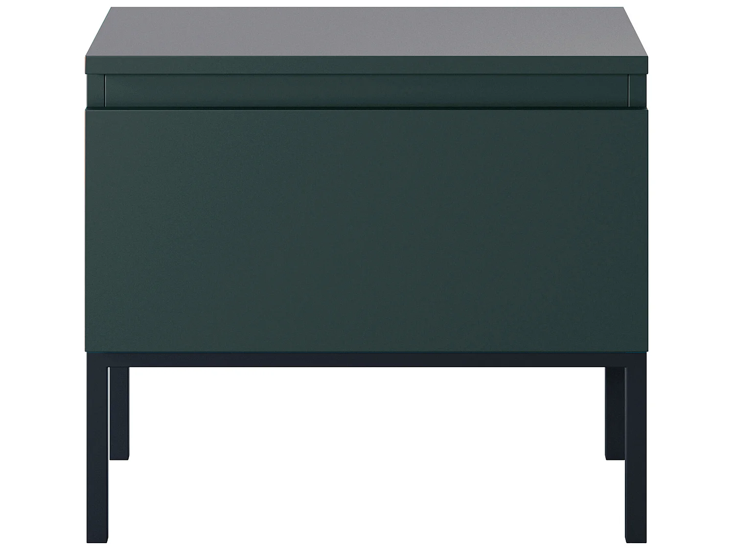 Nachttisch, Dunkelgrün mit Metallbeinen - Bemmi