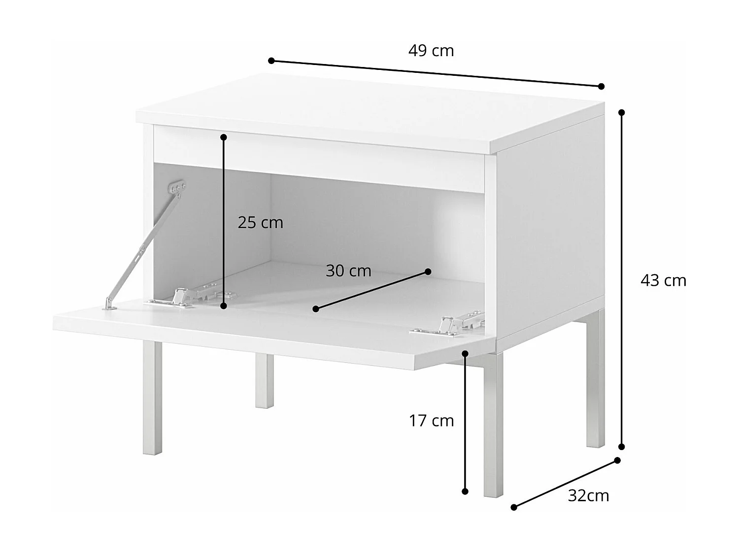Table de chevet - Vert foncé - Bemmi