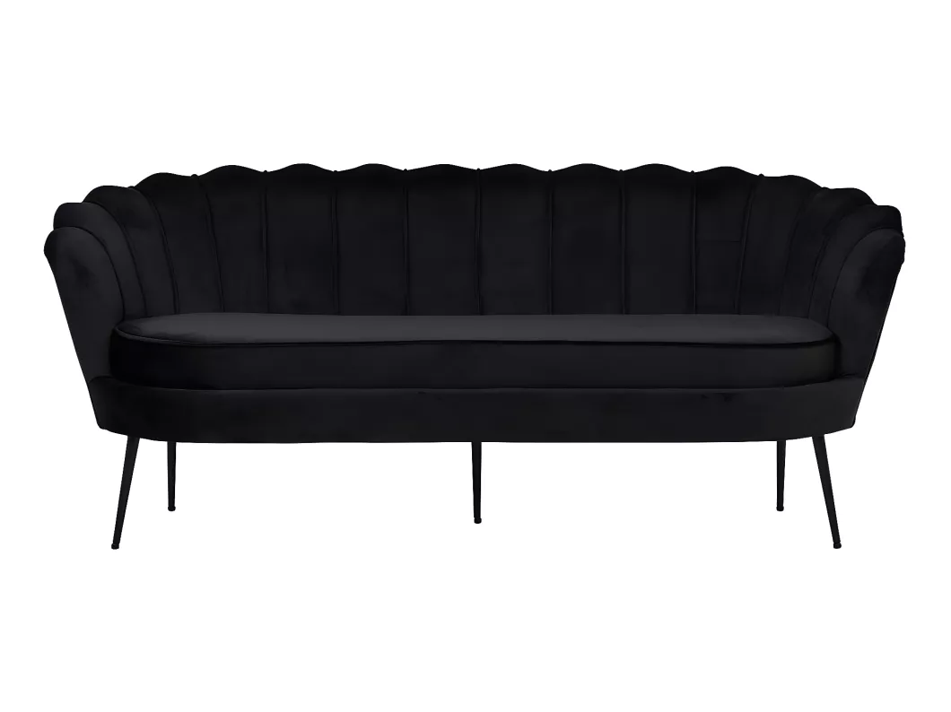 Kauf Unique Nice Sofa 3 Personen velour schwarz