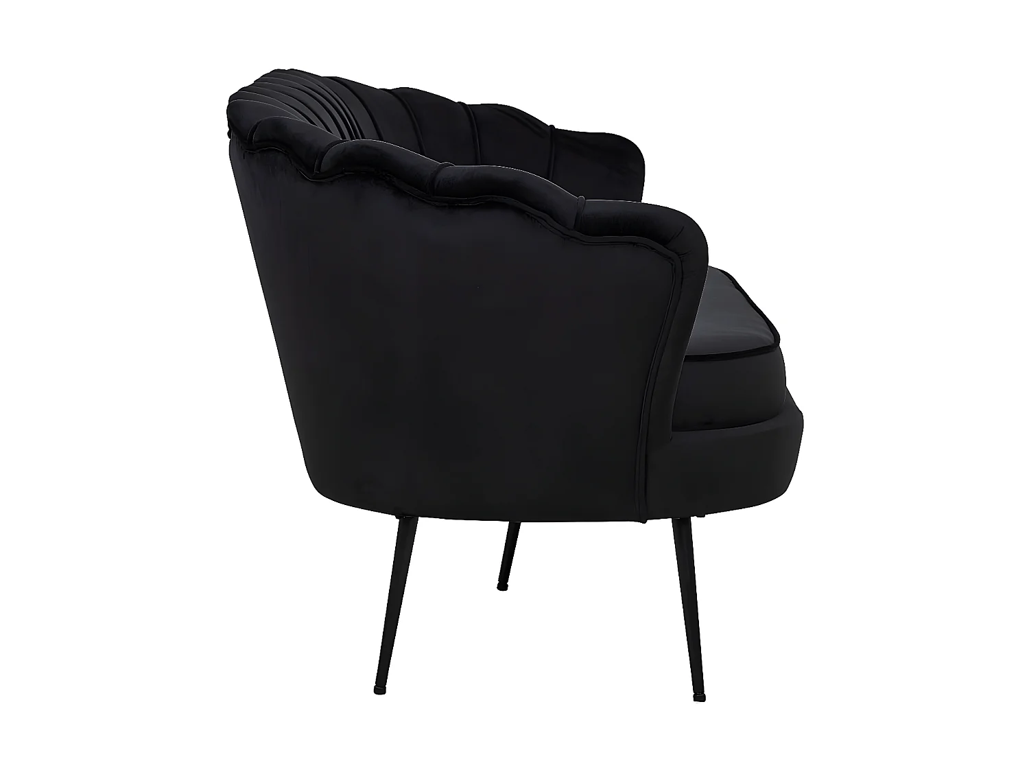 Nice Sofa 3 Personen velour schwarz.