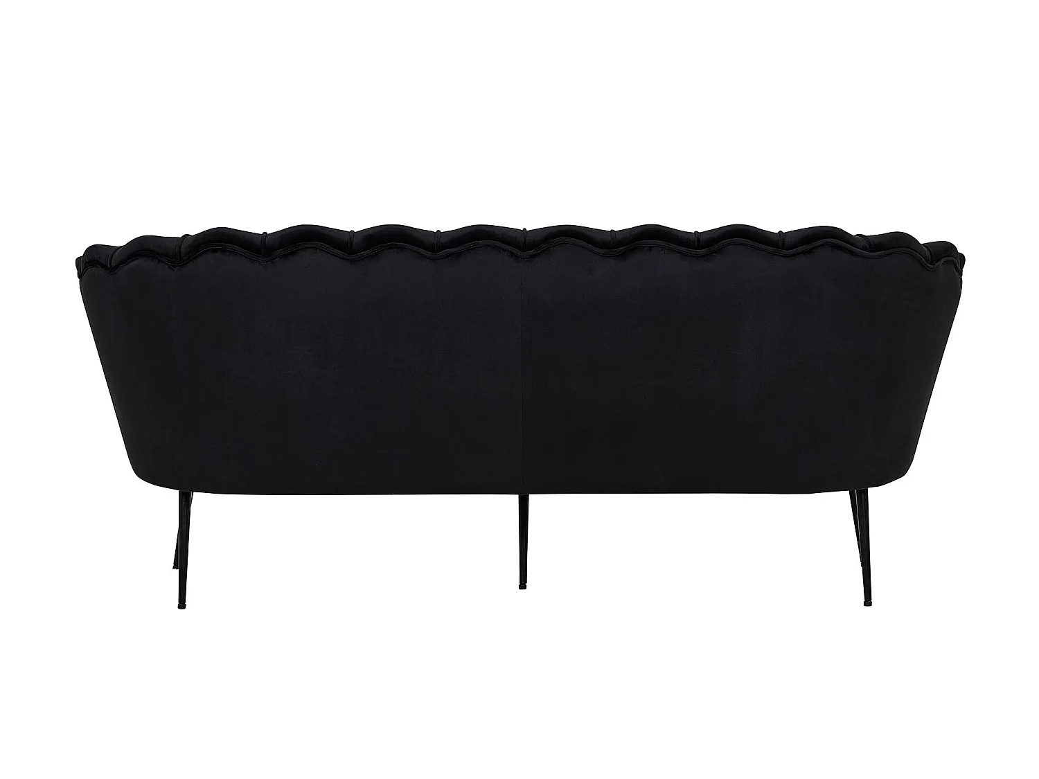 Nice Sofa 3 Personen velour schwarz.