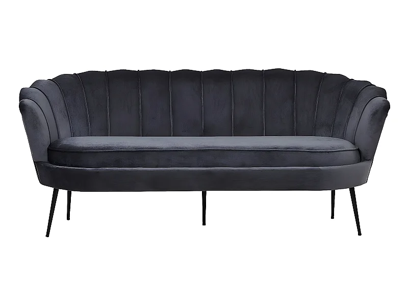 Nice Sofa 3 Personen velour grau.