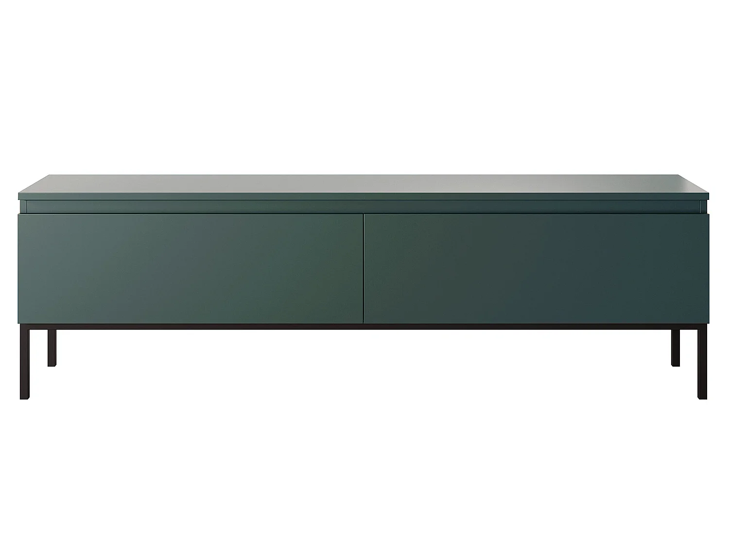 TV-Lowboard 150 cm, Dunkelgrün mit Metallbeinen - Bemmi