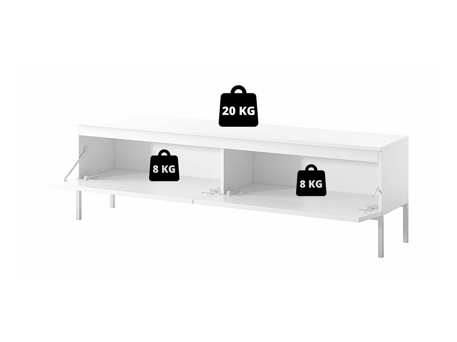 Meuble TV - 150 cm - Vert foncé - Bemmi