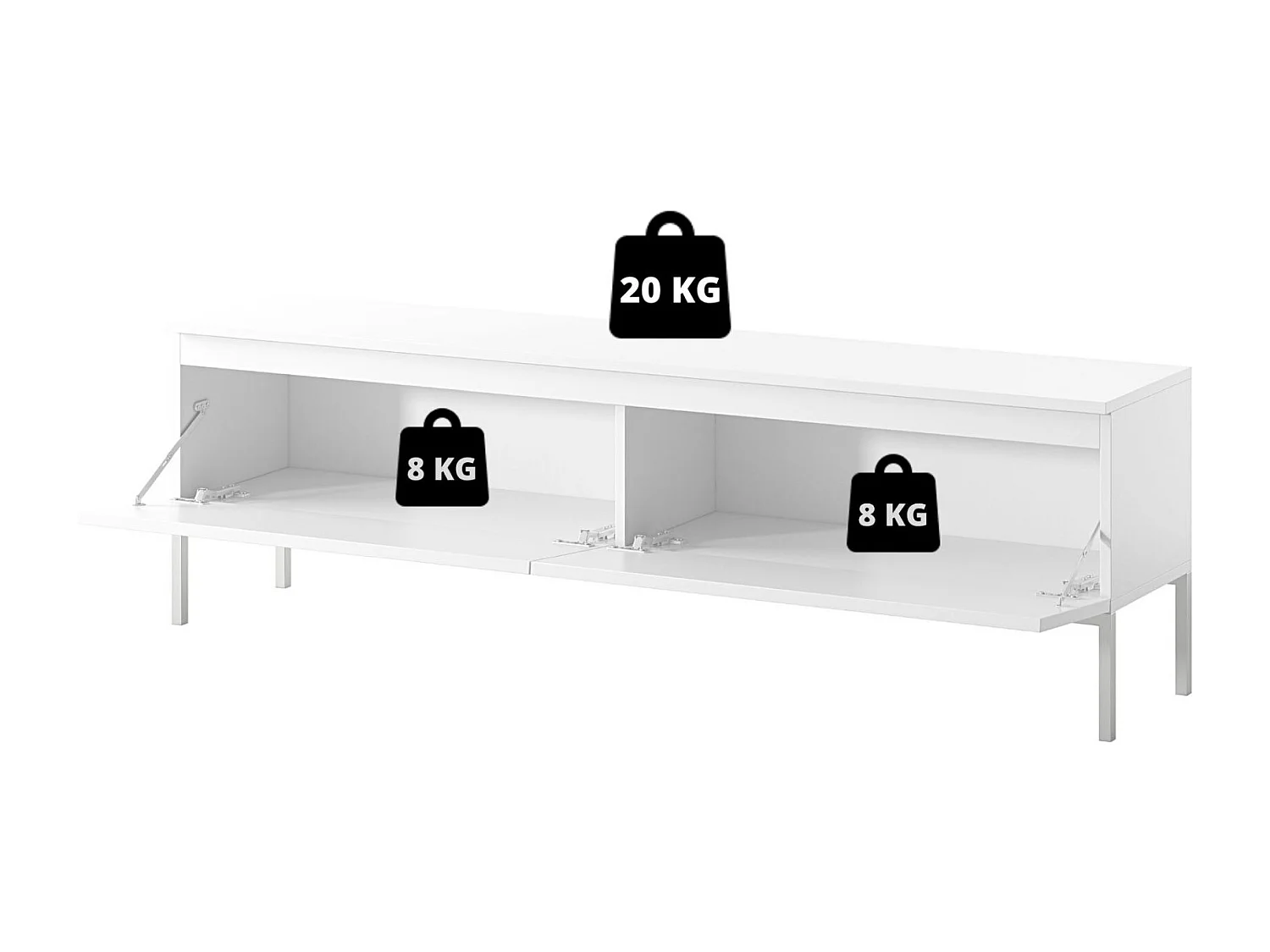 TV-Schrank – 150 cm – Ziegelrot – Bemmi