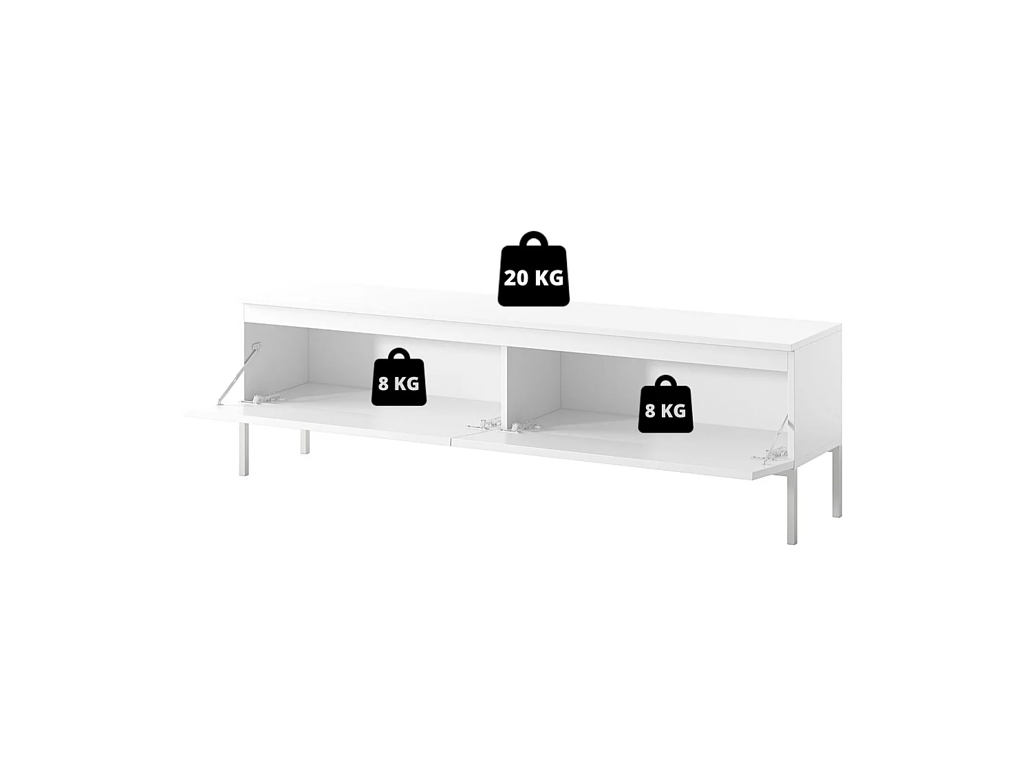 Meuble TV - 150 cm - Rouge brique - Bemmi