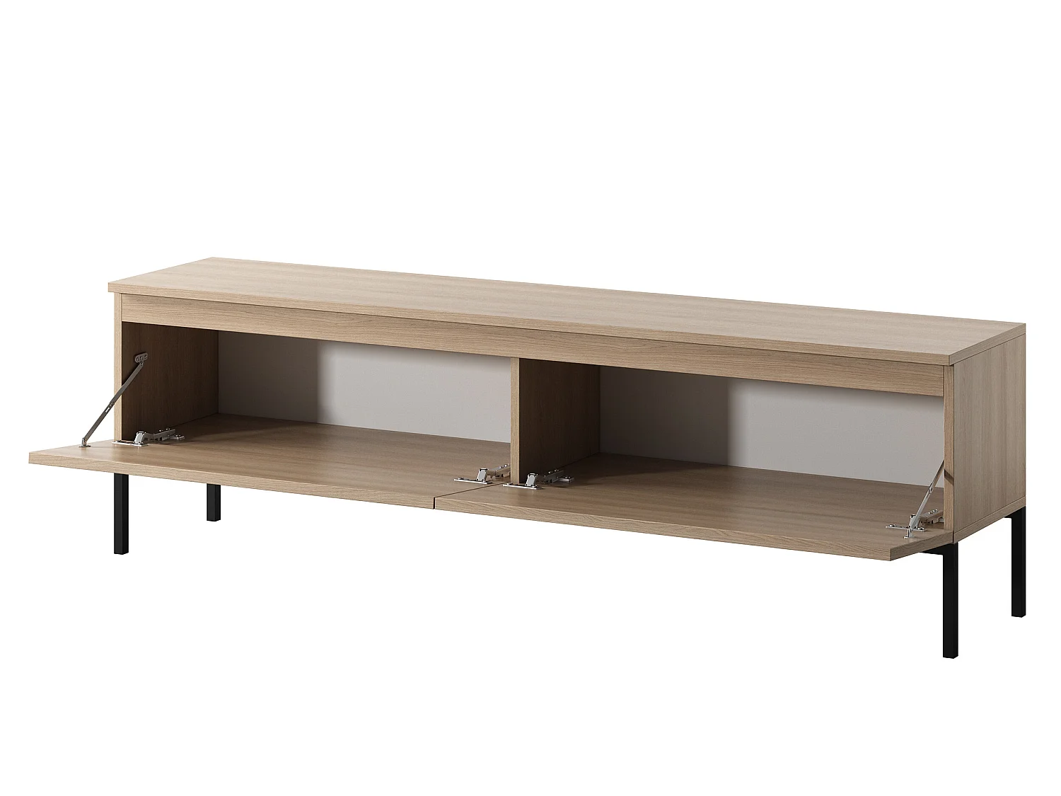 TV-Lowboard 150 cm, Lindberg Eiche mit Metallbeinen - Bemmi