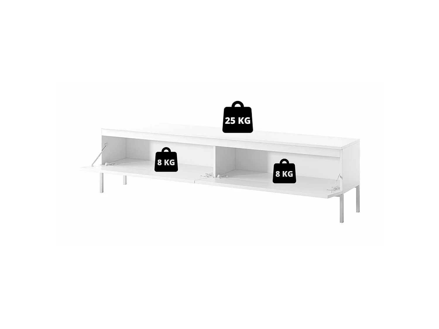 Meuble TV - 175 cm - Rouge brique - Bemmi
