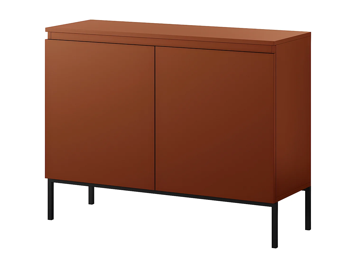 Buffet à deux portes - 100 cm - Rouge brique - Bemmi