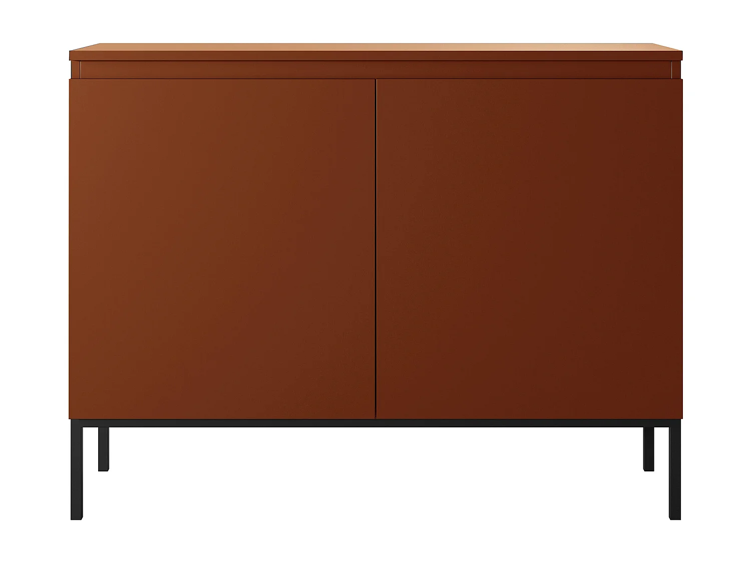 Buffet à deux portes - 100 cm - Rouge brique - Bemmi