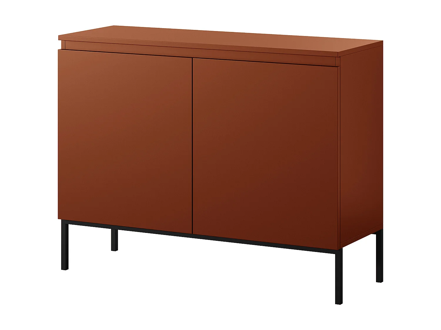 Buffet à deux portes - 100 cm - Rouge brique - Bemmi
