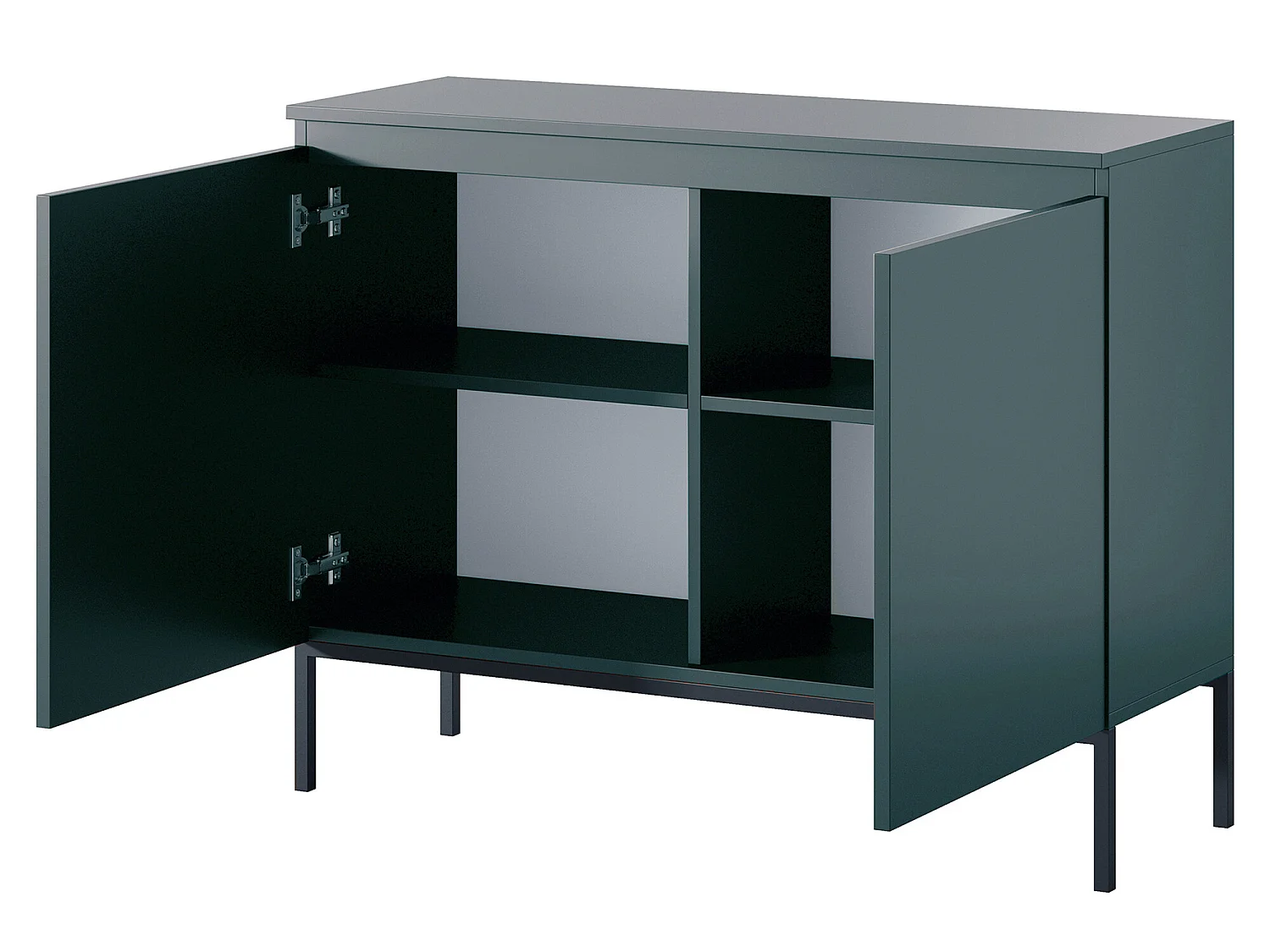 100 cm tweedeurs ladekast - Donkergroen - Bemmi