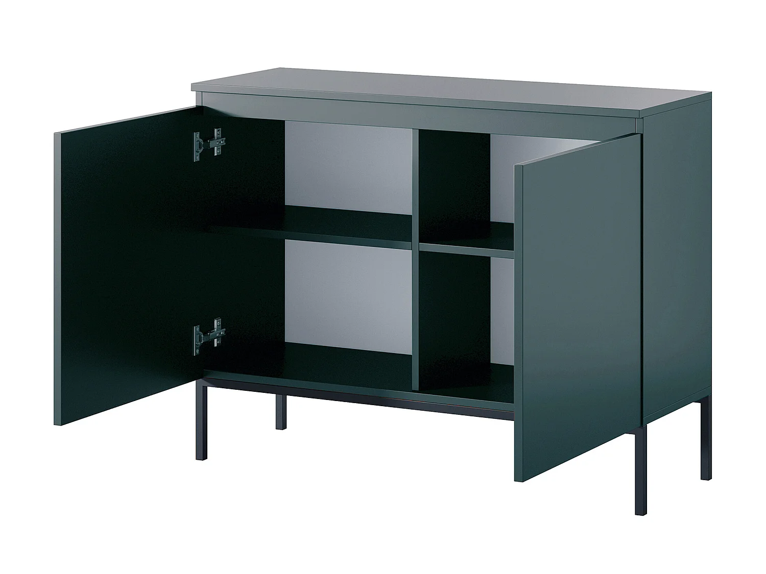 100 cm tweedeurs ladekast - Donkergroen - Bemmi