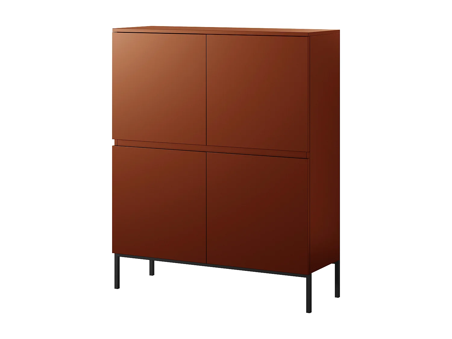 Hoge ladekast - 100 cm - Baksteenrood - Bemmi