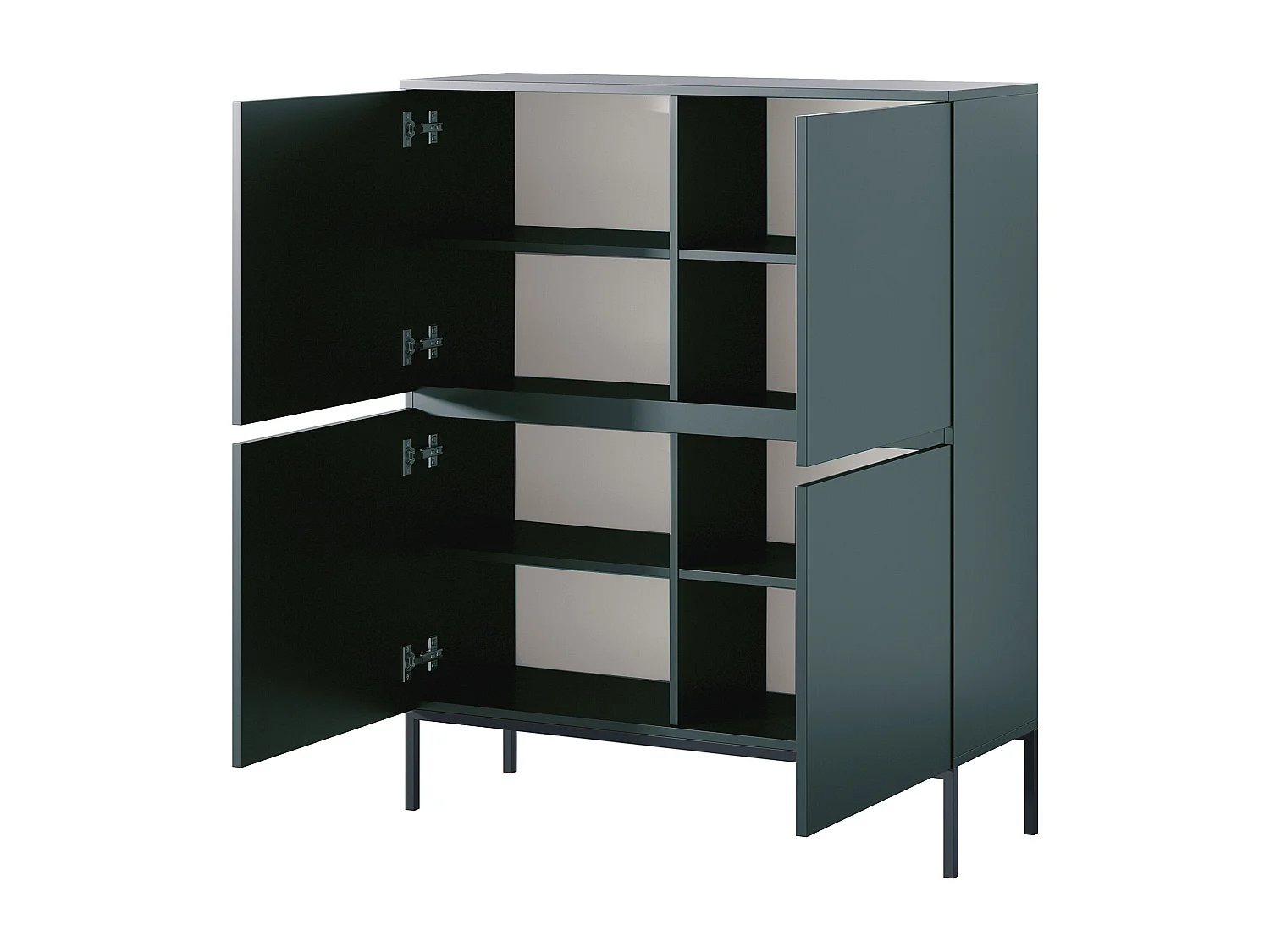 Kommode 100 cm - Dunkelgrün - Bemmi