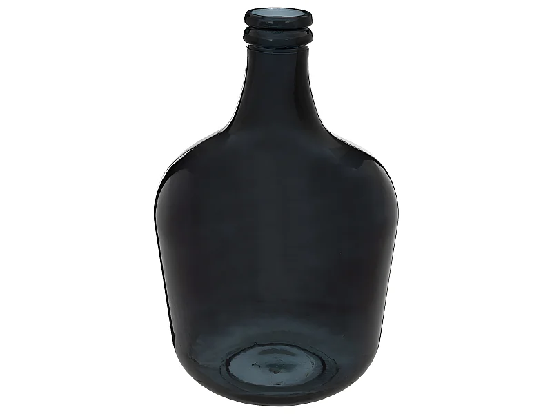 Vase Dame Jeanne en Verre recyclé Noir D 27 x H 42 cm