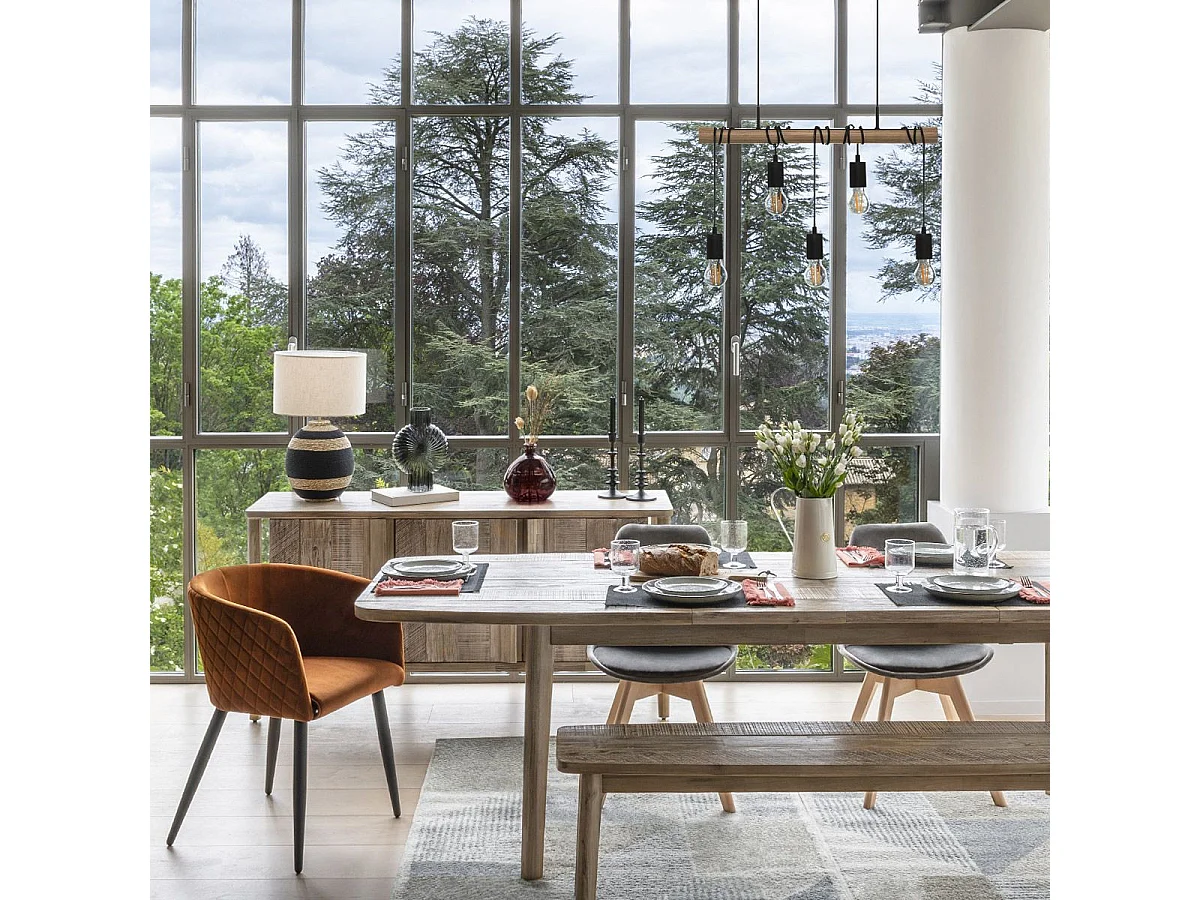 Vase rond en verre recyclé Rouge Ambre D 20 x H 23 cm