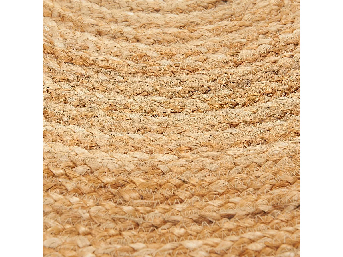 Tapis jute 160x230 ovale fait main beige JUTOVAL