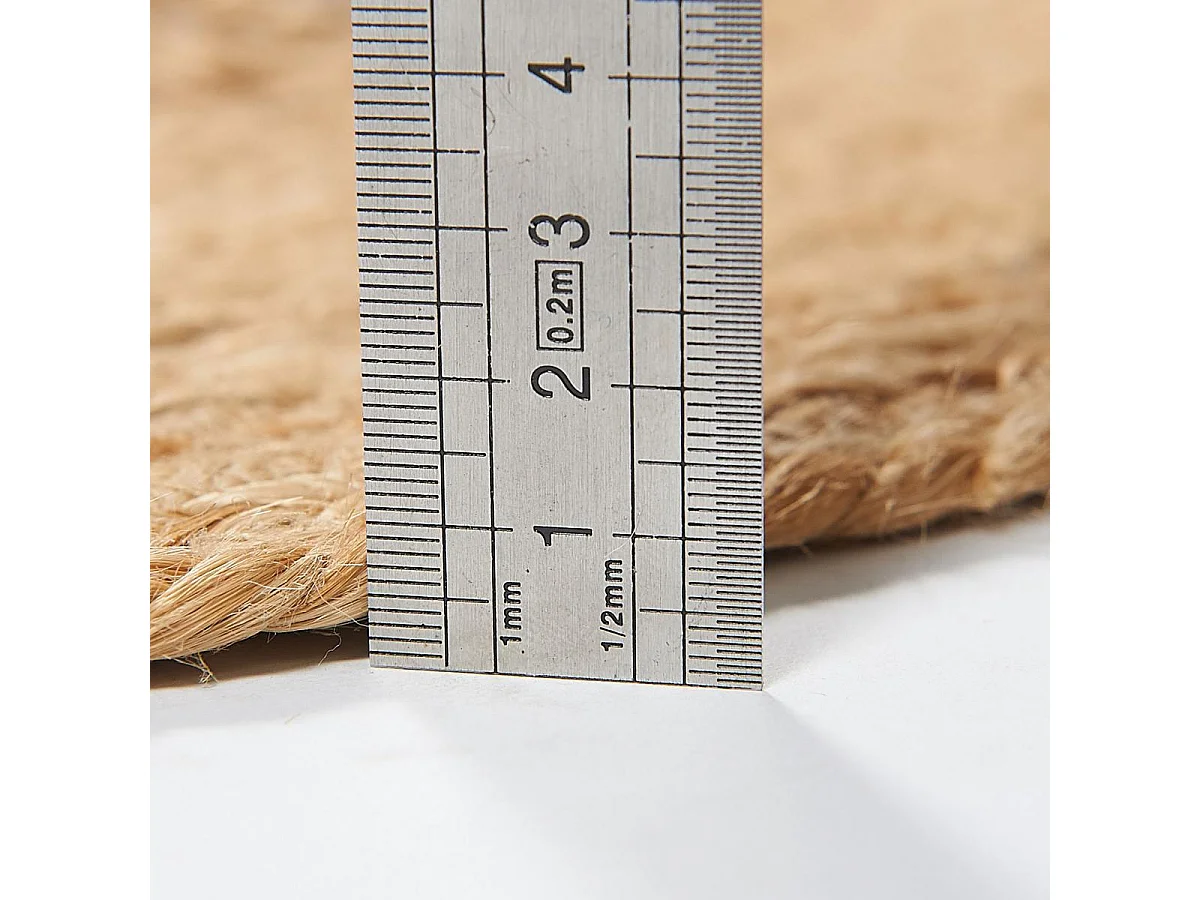 Tapis jute 160x230 ovale fait main beige JUTOVAL