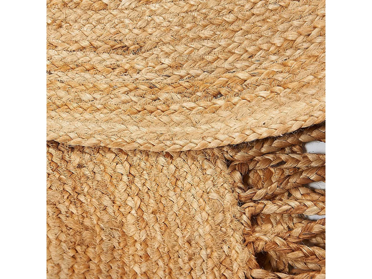 Tapis jute 160x230 ovale fait main beige JUTOVAL