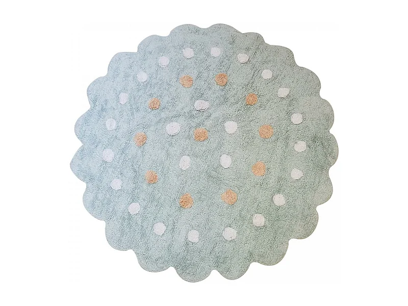 Tapis rond Ø120cm fait main en jute motif uni pour chambre SUNNY L