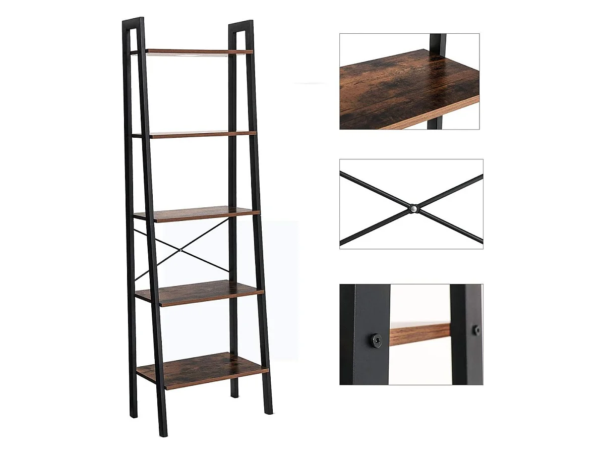 Etagère 5 Niveaux Style Industriel - H172 cm