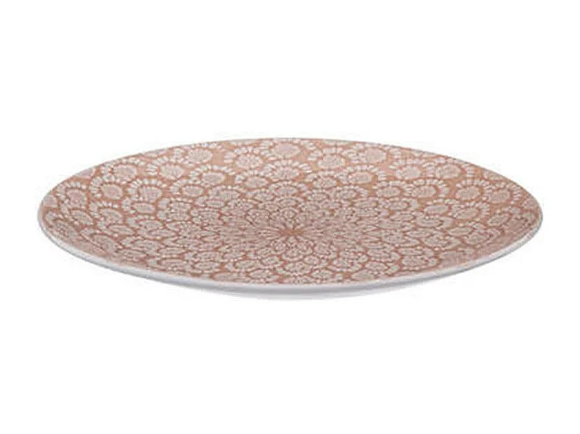 Lot de 6 Assiettes Plates "Carmen" 27cm Rose