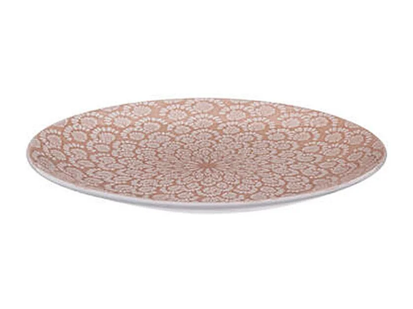Lot de 6 Assiettes Plates "Carmen" 27cm Rose