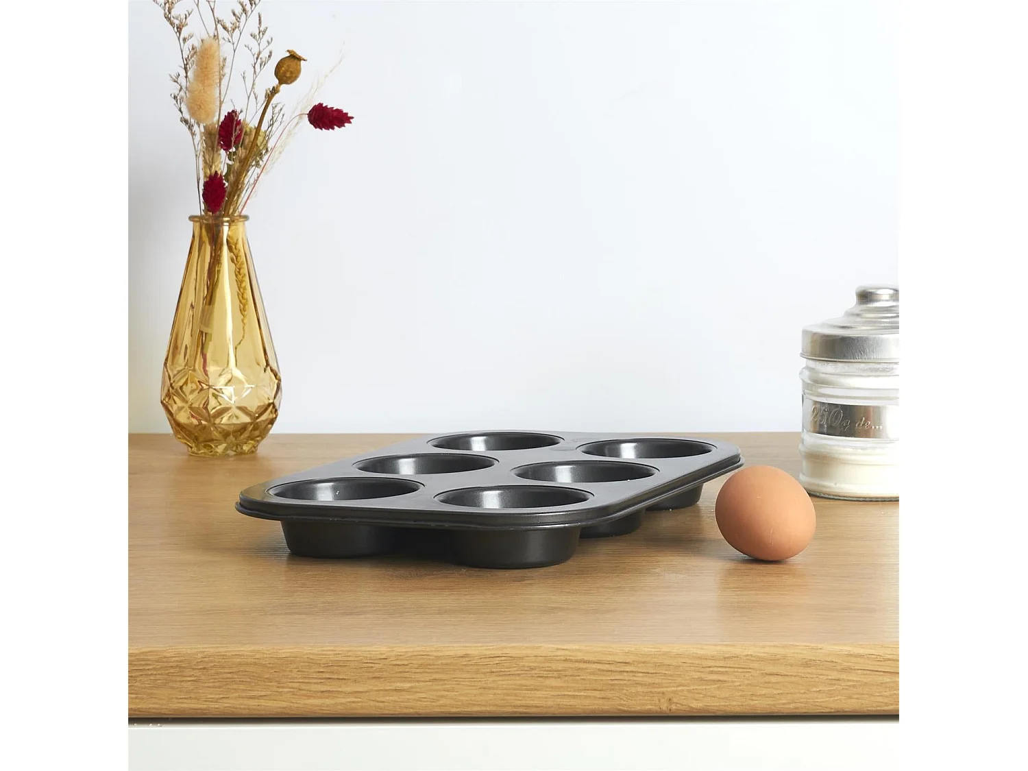 Moule 6 Muffins "Carbon Steel" 27cm Gris