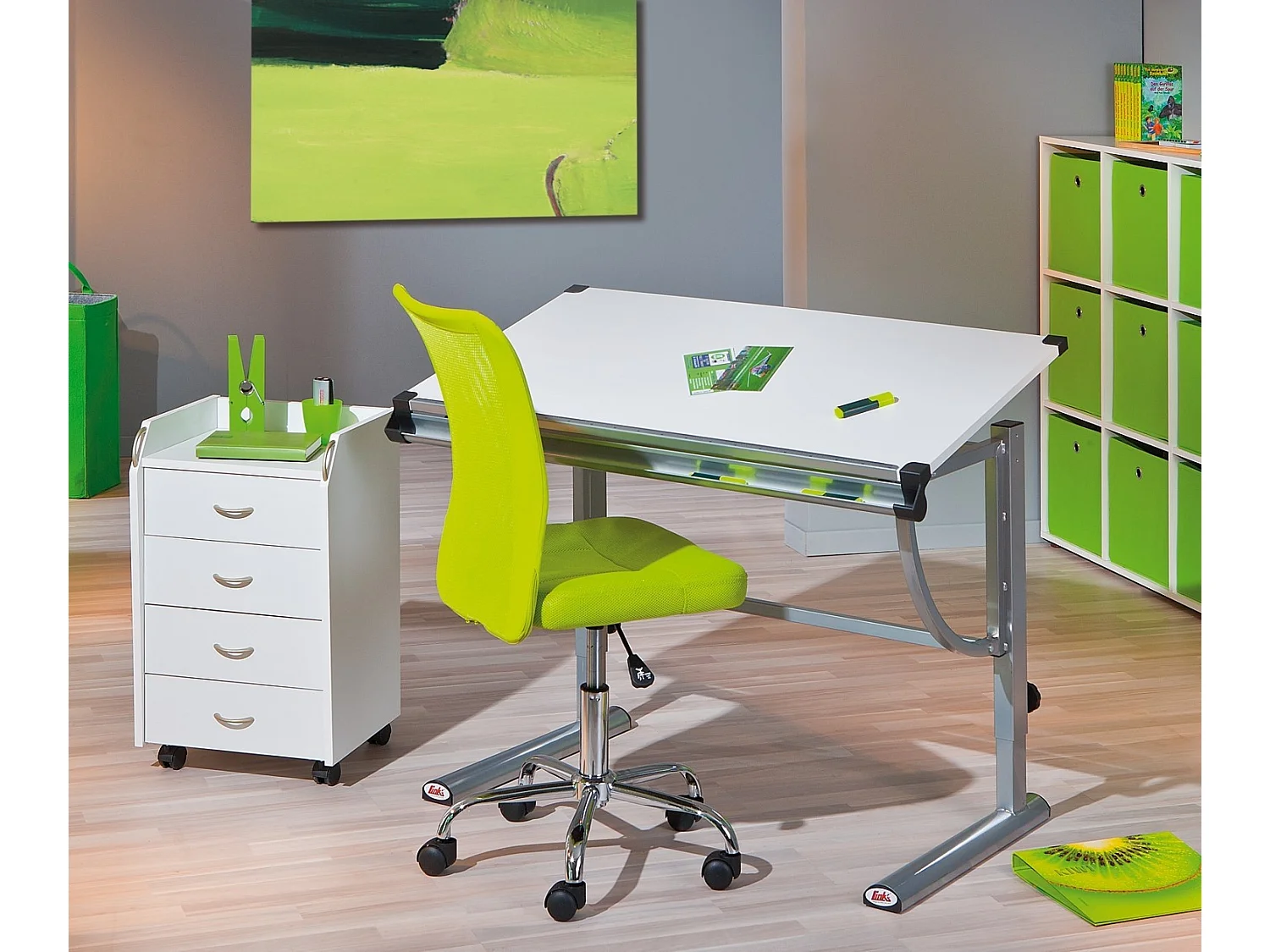 Fauteuil de Bureau Enfant "Colors" 89-99cm Vert
