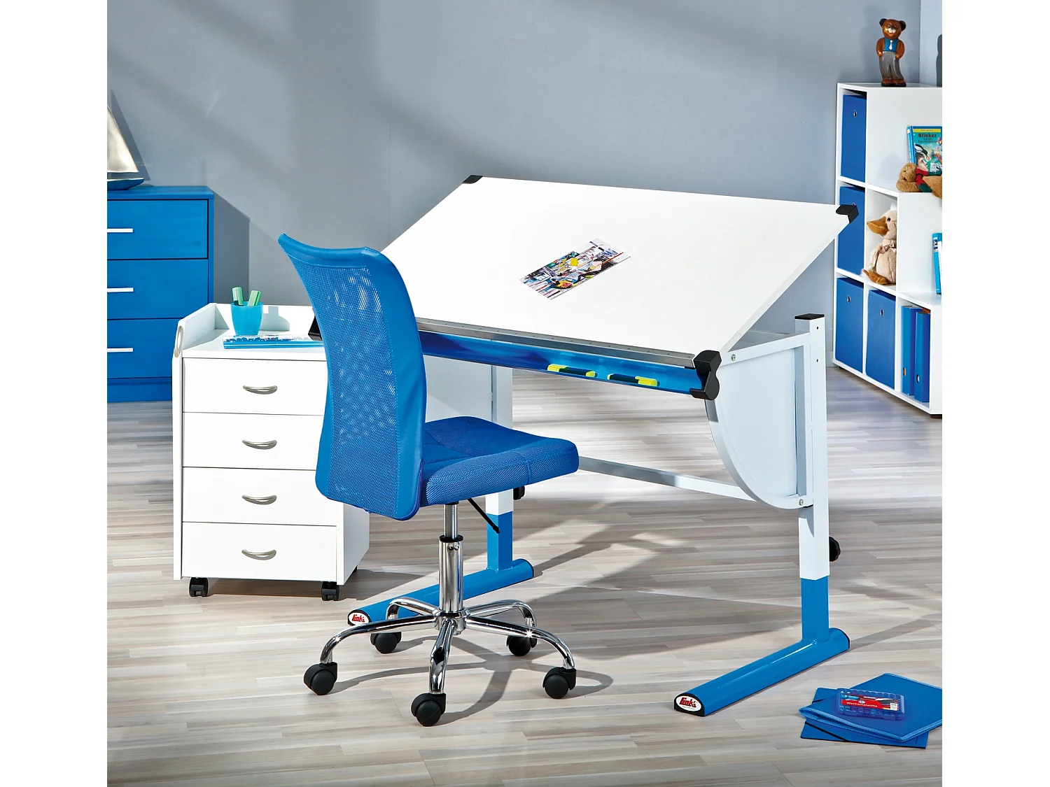 Fauteuil de Bureau Enfant "Colors" 89-99cm Bleu