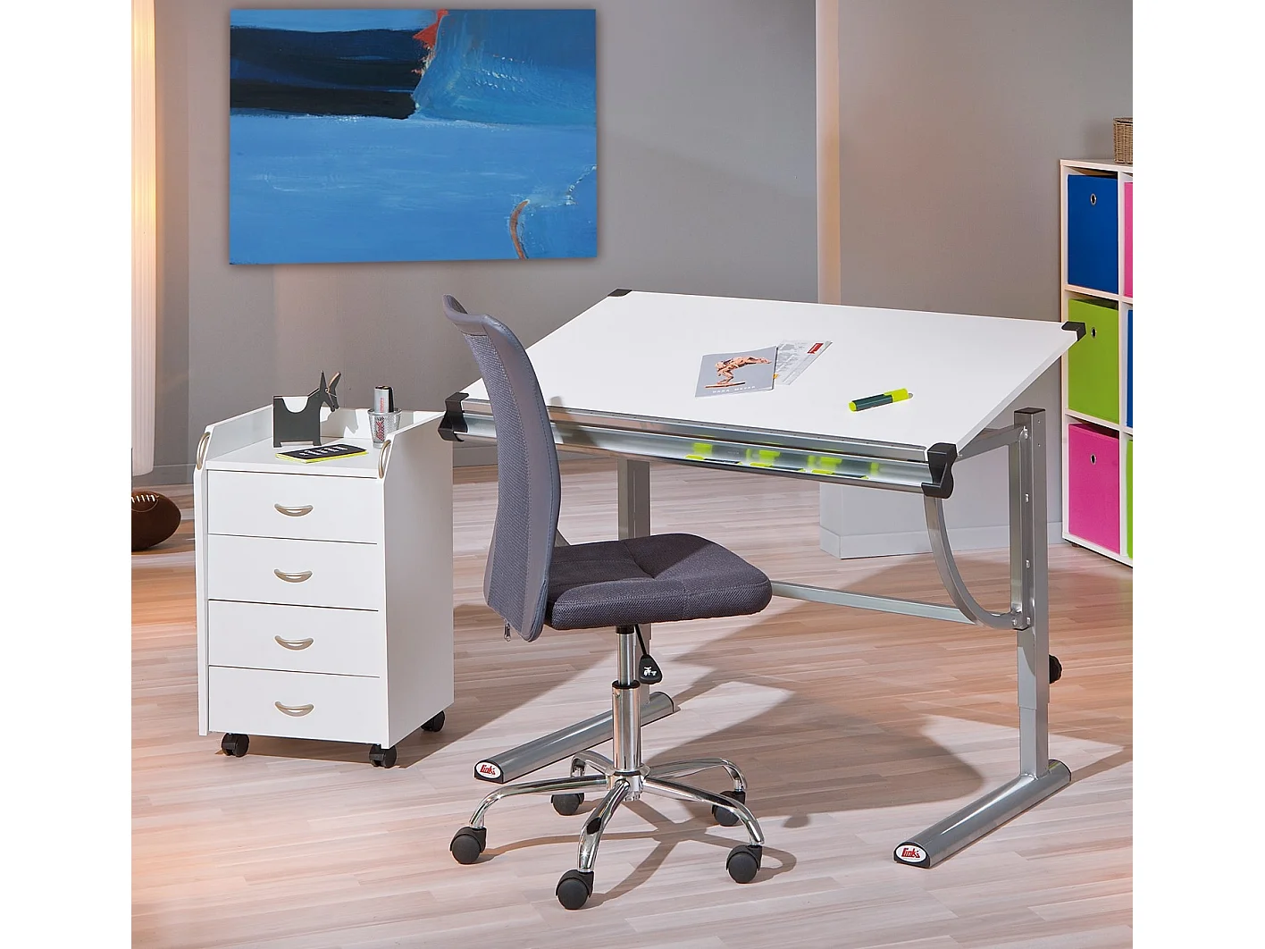 Fauteuil de Bureau Enfant "Colors" 89-99cm Gris