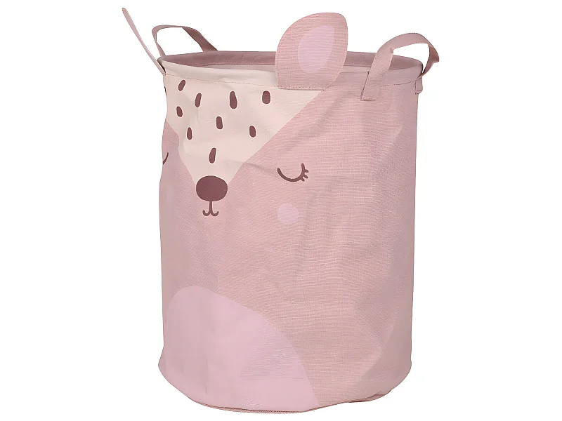 Panier de Rangement Enfant "Biche" 40cm Rose