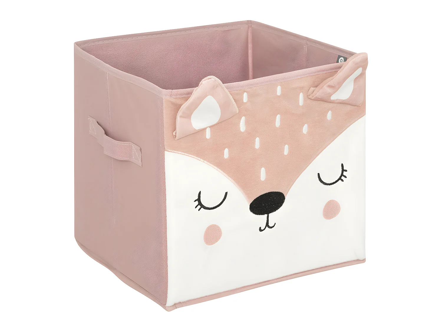 Boîte de Rangement Enfant "Biche" 29x29cm Rose