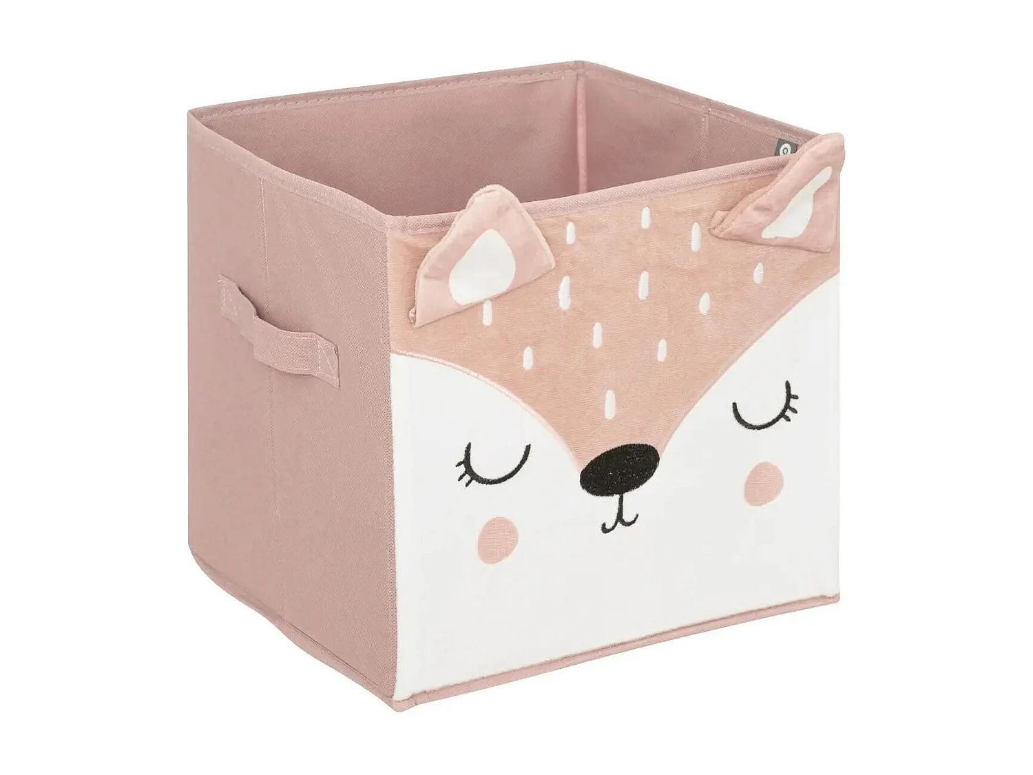 Boîte de Rangement Enfant "Biche" 29x29cm Rose