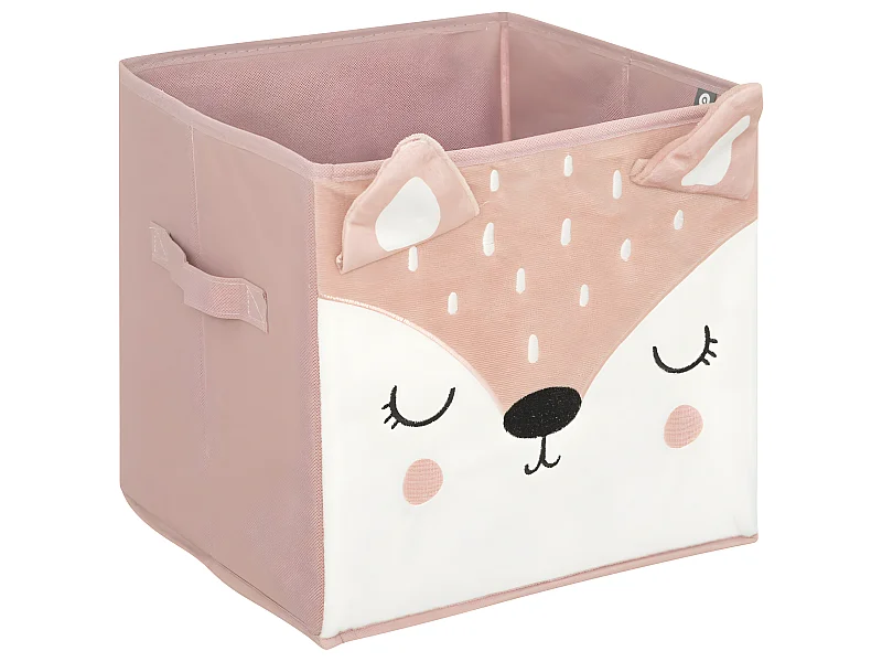Caja de almacenamiento cartón rosa 29x29 cm