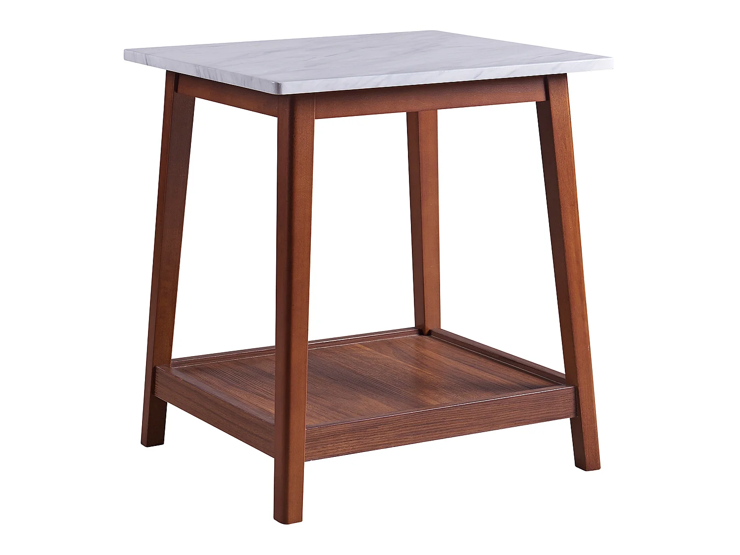 Table d’appoint en bois effet marbre couleur noyer salon entrée chambre