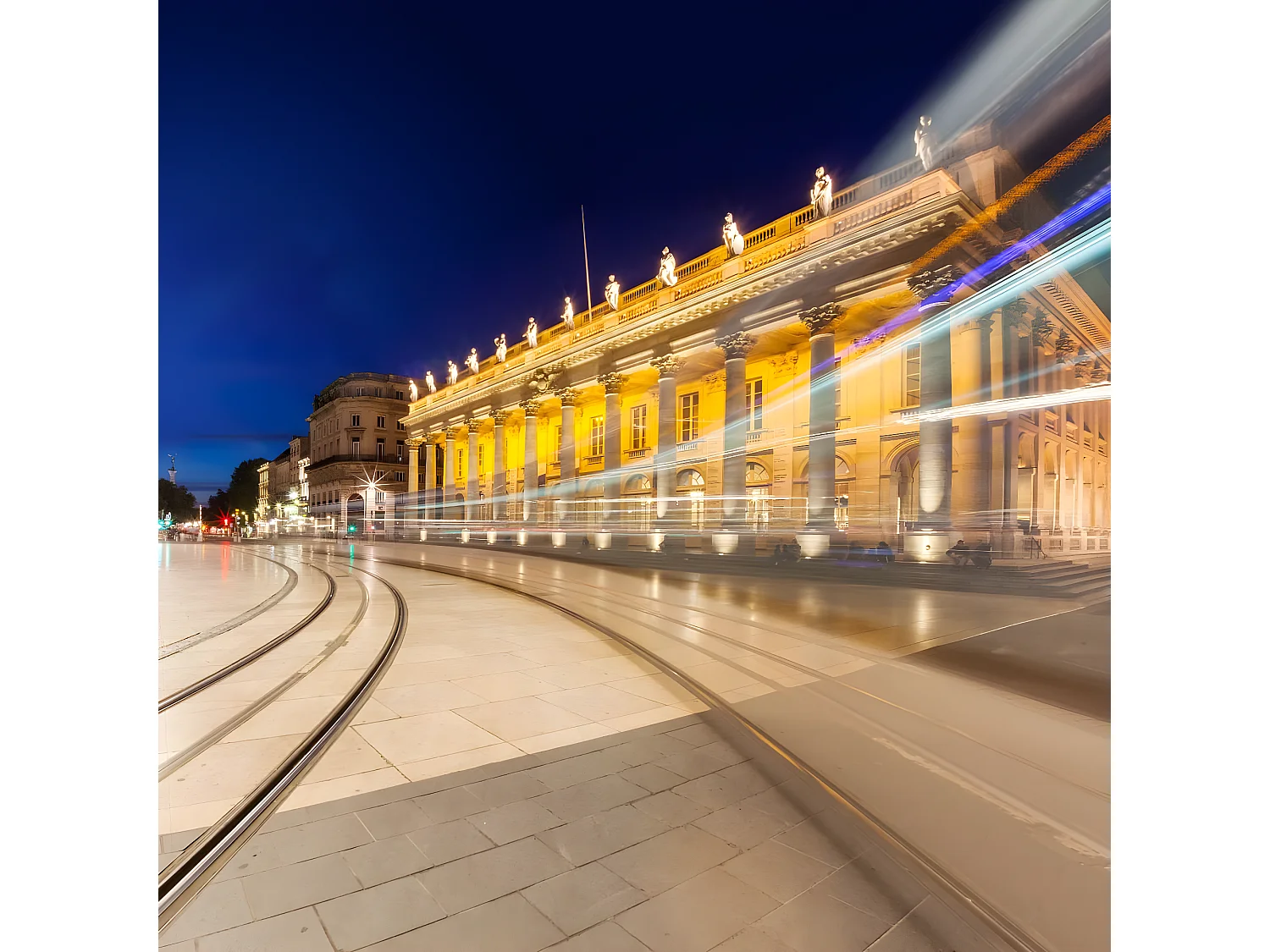 Tableau sur verre grand théâtre de Bordeaux 45x45 cm