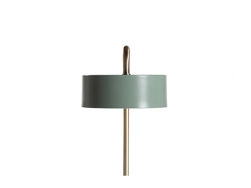 Lampa stojąca w stylu vintage OTILIE- Metal - 23 x 16 x 40 cm - Zieleń i złoto