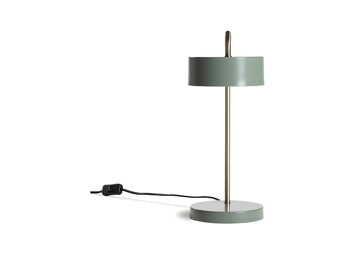 Lampa stojąca w stylu vintage OTILIE- Metal - 23 x 16 x 40 cm - Zieleń i złoto
